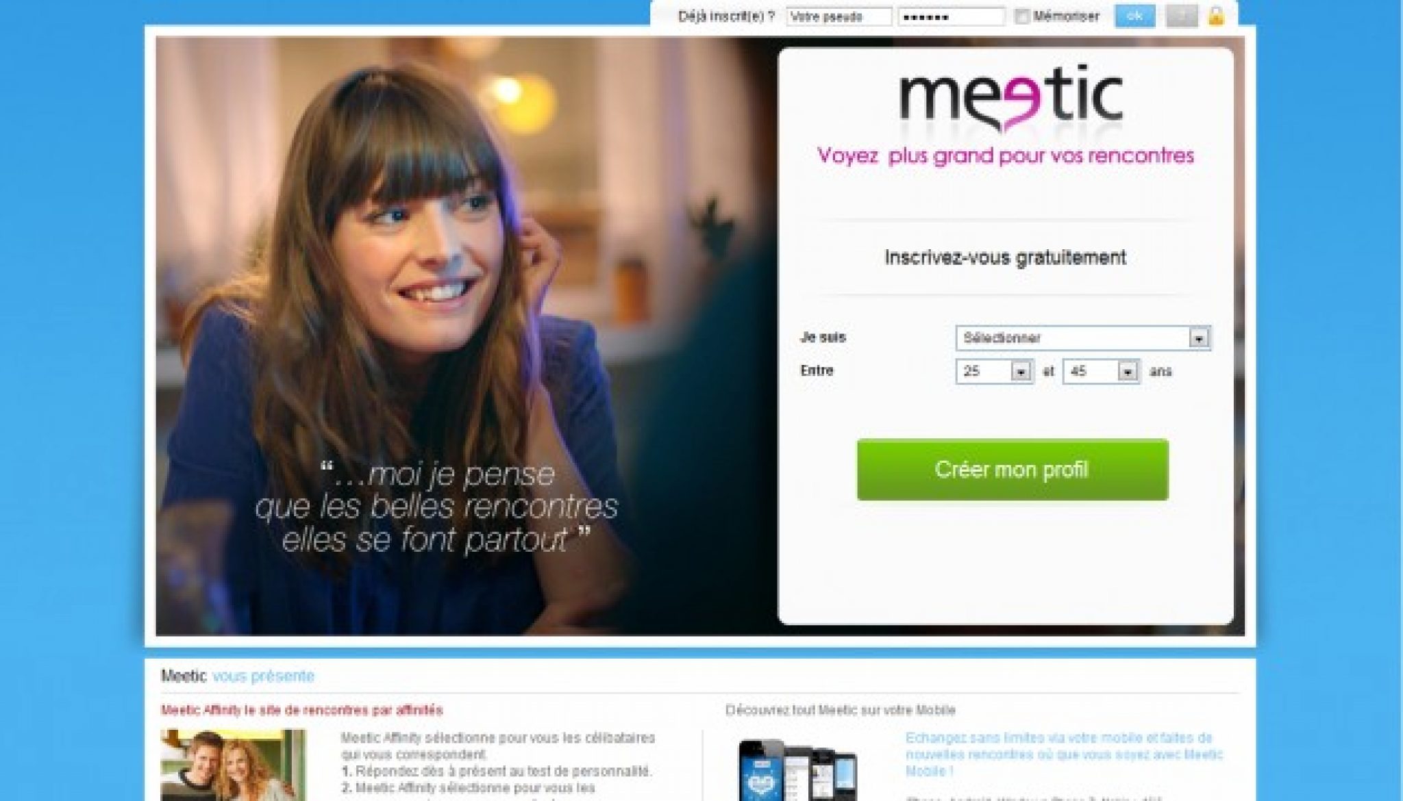 Les site de. Meetic. Сделаешь мне Meetic. Meetic France woman profile.